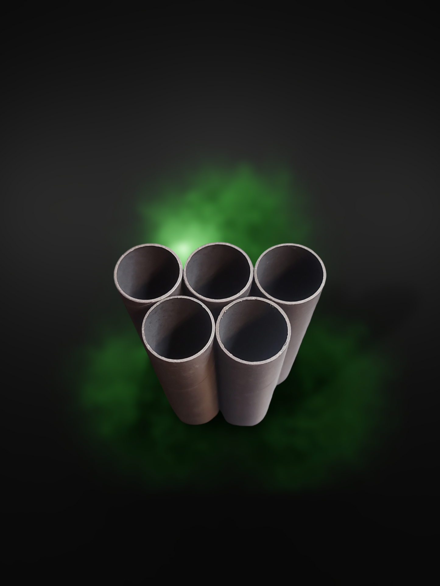 5" Spiral Paper Tubes for Smoke Rounds-(Black) – 5 Pack